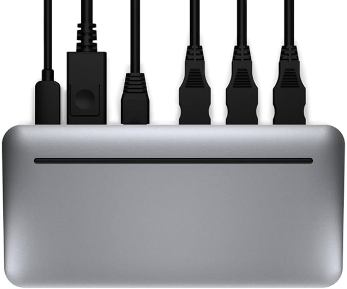 Brydge Stone II USB Hub Docking Station | Compatible with MacOS &amp Windows | Single 4K Display. HDMI Output. USB-C Speeds. 7 Ports | (Space Grey) BRYSTONE2