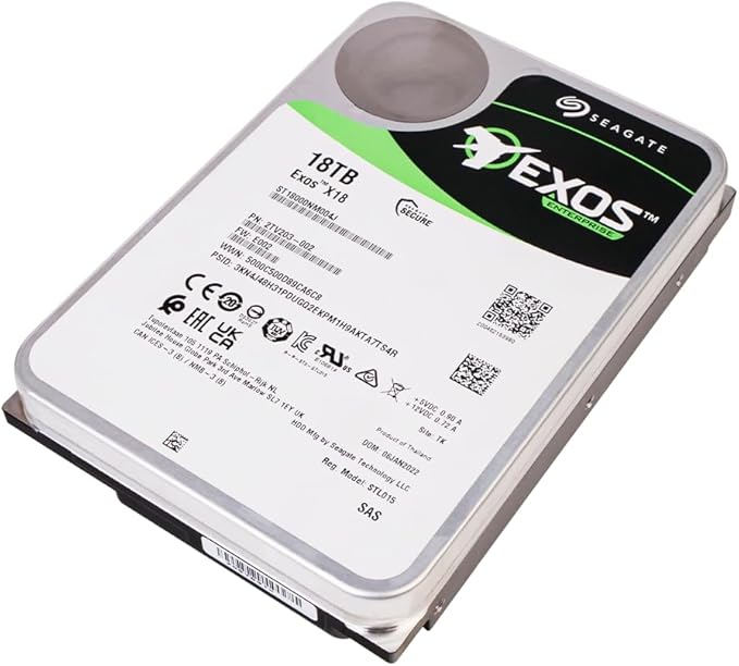 Seagate Enterprise ST18000NM004J Internal Hard Drive 3.5 18TB SAS