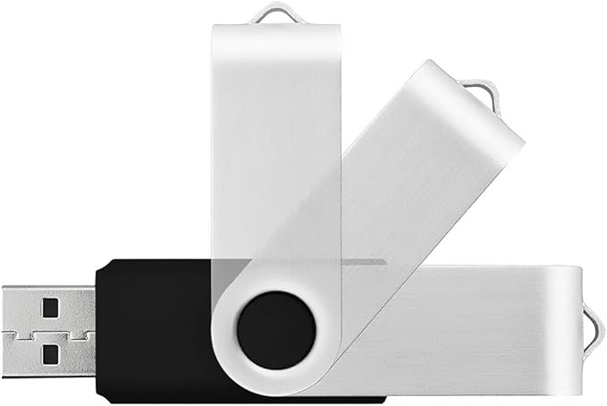 Aiibe 16 GB USB Flash Drive 20 Pack Bulk Flash Drives 16GB USB 2.0 Thumb Drive Data Storage USB Drive Zip Drives (16GB Black)
