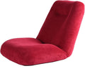 Floor Chairs for Adults Floor Gaming Chair with Back Support 5 Adjustable Position Sponge Padding Floor Seating Lounge for Reading Watching Tv Meditation(/Red)