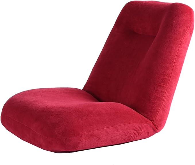 Floor Chairs for Adults Floor Gaming Chair with Back Support 5 Adjustable Position Sponge Padding Floor Seating Lounge for Reading Watching Tv Meditation(/Red)