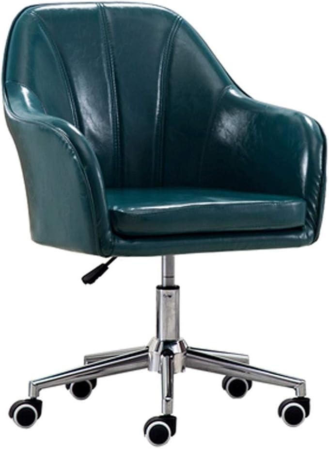 YYDS Chair Lovely Bedroom Gaming Chair Computer Office Chair with Steel Feet Ergonomic Home Rotatable Desk Chair for Live Broadcast Ergonomically (Size : Dark Green)