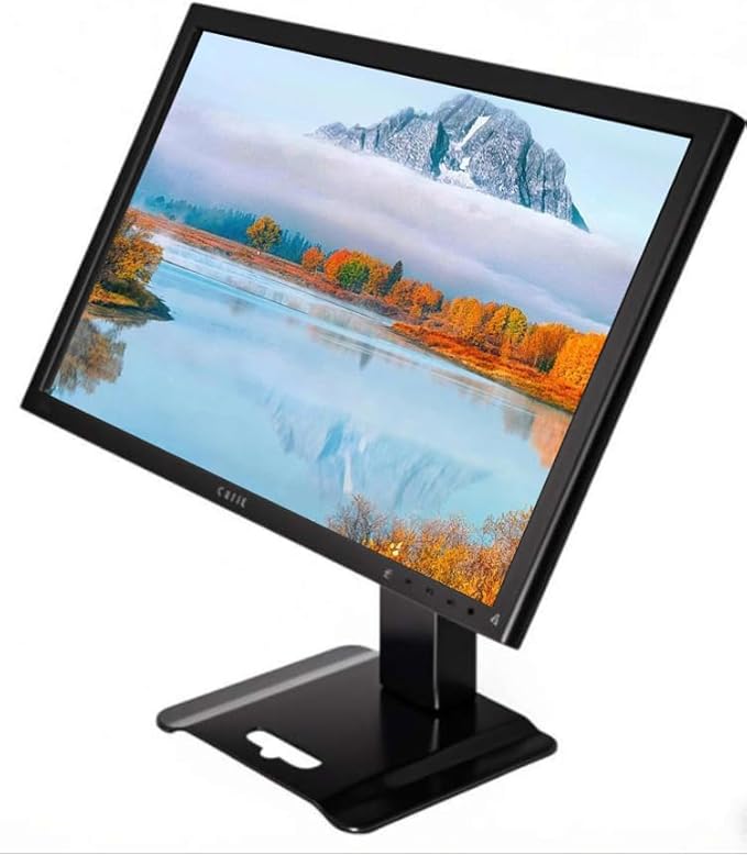 Swivel and Tilt Metal Stand for Echo Show 15 (Gen 1 Gen 2) and Show 21 Adjustable(-58°/+58°) with 360° Rotatable Wall Mounting Holder for Monitor Full Motion 13-27Black