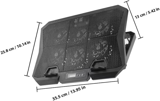 Laptop Cooling Pad 15.6-inch Quiet Fan Cooler Stand with Adjustable Speed and Blue Light Portable Laptop Cooler Stand for Gaming and Office Use
