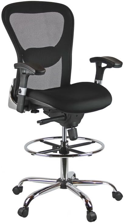 Maykoosh Drafting Chair - Adjustable Mesh Rolling Chair with Lumbar Support - Gaming &amp Office Chair - 250 lbs Capacity