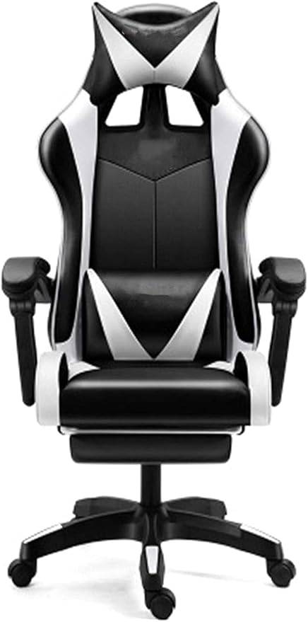 Office Chair Office Chair Home Computer Chair Gaming Chair Gaming Chair Reclining Internet Cafe Back Chair PC Computer Swivel Chair Chair (Color : White Size : One Size) Needed