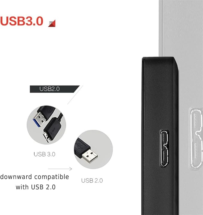 Expansion HDD Drive Disk 1TB 2TB 4TB USB3.0 External HDD 2.5 Portable External Hard Disk(Size:2TB)