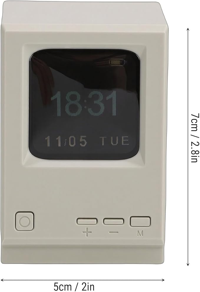 Yosoo Retro Computer Speaker Clock Portable Mini Speaker with USB Charging and Digital Clock Display for Desktop and Outdoor Use