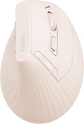 Uineer Ergonomic Wireless Mouse PinkBluetooth Vertical Mouse with BT5.0/4.0/2.4G Rechargeable with Battery IndicatorErgonomic Design for Comfort and Reduced Wrist Strain for HomeOffice Use Pink