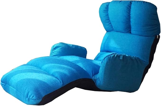 ELEFOCUS Folding Sofa Chair Multifunction Armchair 5-Speed Adjustment Washable Bedroom Living Room Lounge Chair(Blue)