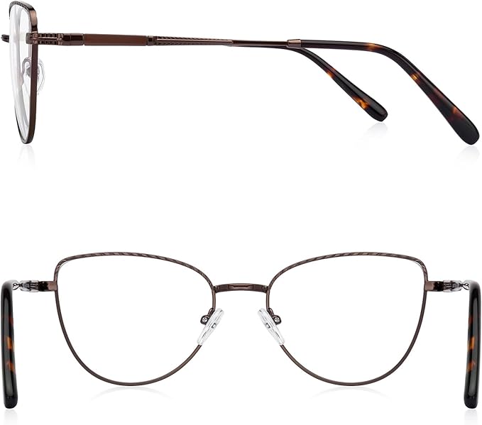 RB. Pilot Retro Cateye Reading Glasses for Women Blue Light Blocking Computer Glasses Spring Hinge Readers