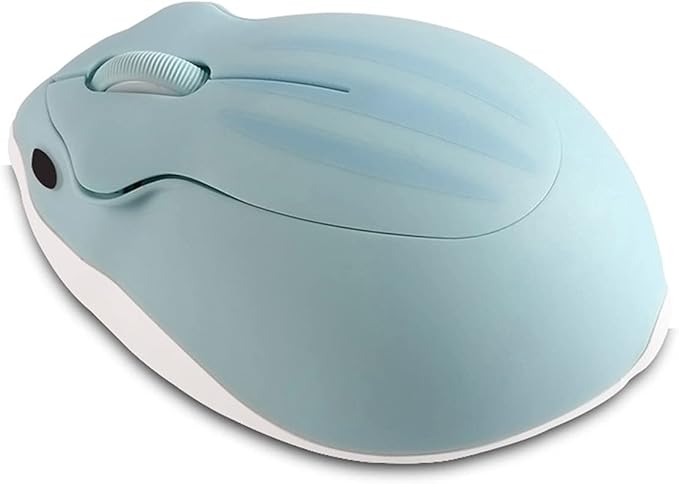 3C Light 2.4GHz Wireless Mouse Cute Animal Hamster Wireless Mouse Portable Mini Optical Mice Cartoon Computer Mouse 3 Buttons for Laptop Desktop PC Computer (Blue)