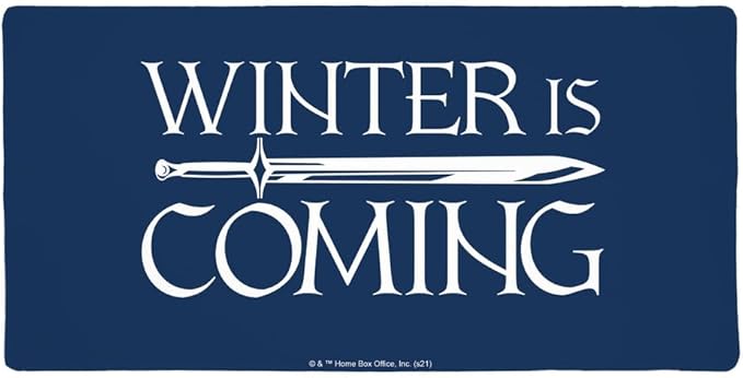Game of Thrones Winter is Coming Large Gaming Mouse Pad Desk Mat with Stitched Edges Non-Slip Base for Gamer Home and Office 31.5 x 15.7