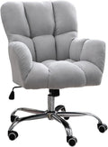 Adjustable Office Computer Chair with Armrest Home Office Chairs Back Armchair Furniture Computer Chair Swivel Game(Gray)