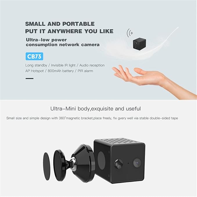 1080P Mini Camera IP Rechargeable Battery Video Security Surveilllance