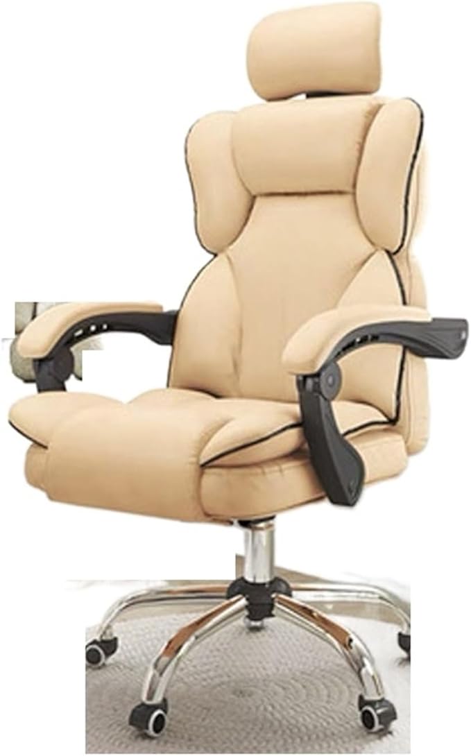 Computer Chair Office Chair Swivel Gaming Chair Computer Chair with Game Chairs Leather Seat for Office Chair Furniture Chair (Color : Black)