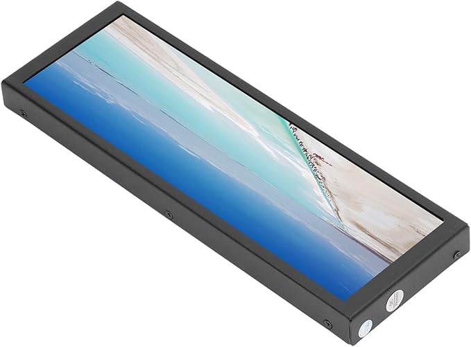 Brrnoo Bar LCD Screen Capacitive LCD Display 60Hz 16.7M Display Color 5:16 900:1 Contrast Ratio DC 5V Stretched Bar LCD Screen (Capacitive Touchscreen)