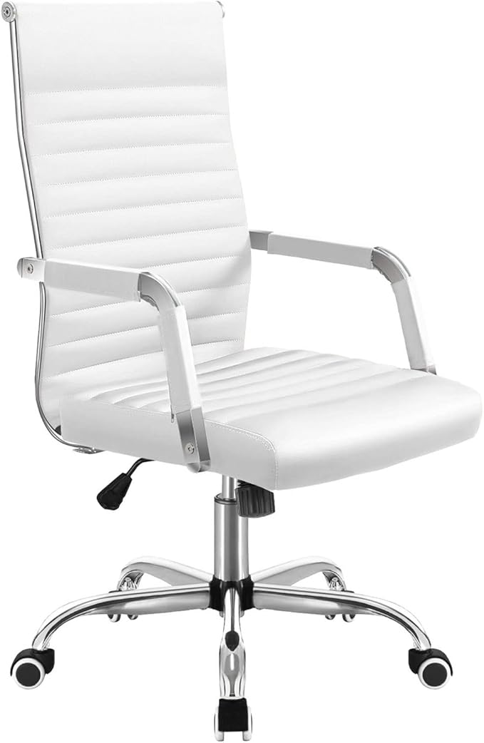 Office Chair Gaming Chair Computer Chair Faux Leather Lift Swivel Office Conference Gaming Desk Chair Executive Conference Task Chair with Arms (Color : Argento Size : Light Grey)