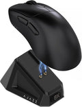 AJ179PRO PAW3395 26000 DPI Gaming Mouse 8000Hz Polling Rate 58g Ultra-Light Tri-Mode (2.4G/Wired/Bluetooth 5.2) Magnetic RGB Charging Dock Ergonomic Right-Hand Design Black