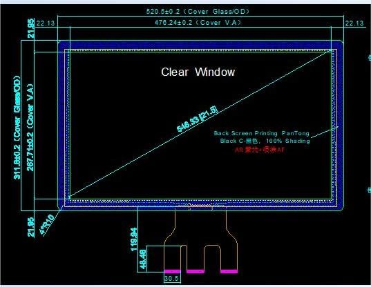 Generic 21.5 Inch 10 Points Multi-Touch capacitive Touch Panel - USB Interface - HID Compatible with Wireless Touch Function black frame