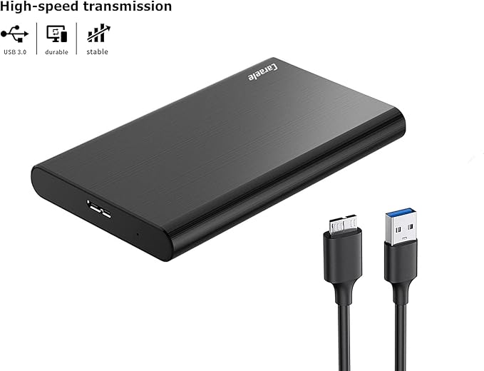 500GB Ultra Slim Portable External Hard Drive USB3.0 HDD Storage Compatible for PC Desktop Laptop MacBook Chromebook Xbox One Xbox 360 PS4 (Black)