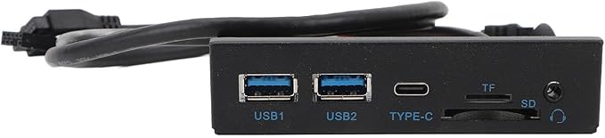 3.5 Inch Front Panel USB C Hub TF Internal Card Reader5Gbps USB 3.2 Gen 119PIN Type C Plug and Play Floppy Drive Panel for 7 8 10 11 2003 for Linux