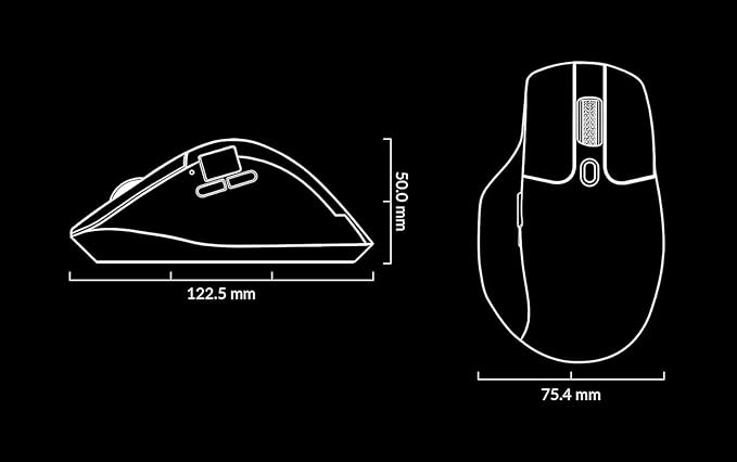 Keychron M6 Wireless All Silent Gaming Optical Mouse 1000Hz Tri-Mode 2.4 GHz/Bluetooth 5.3/Wired PixArt 3311 Sensor 12000 DPI Magnetic Metal Scroll Wheel for Windows PC/Mac - White