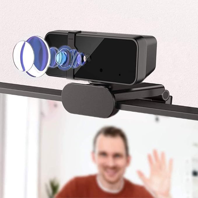 1080P WebCamera Built-in Mic High-Efficiency Privacy for Noise Reduction for Teaching Broadc