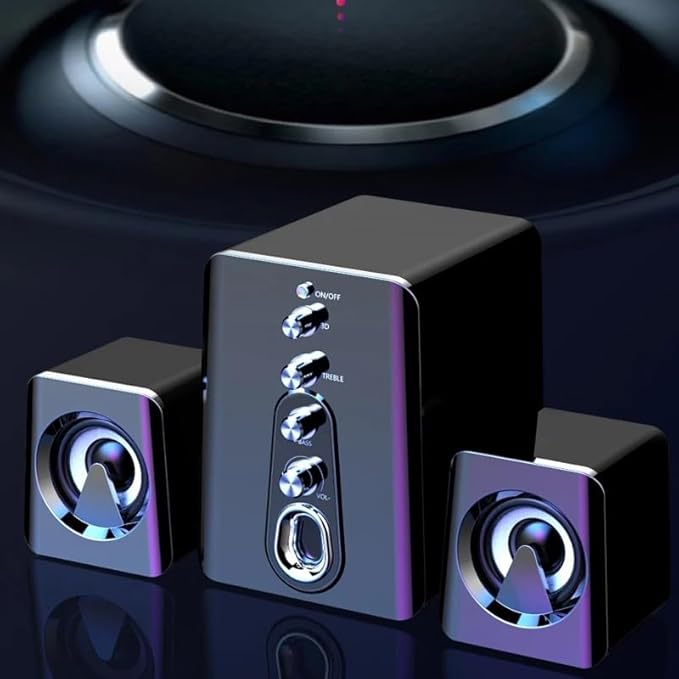 Computer Speakers Home Theater System PC Bass Subwoofer Speaker Music Surround for Boombox Desktop(E)