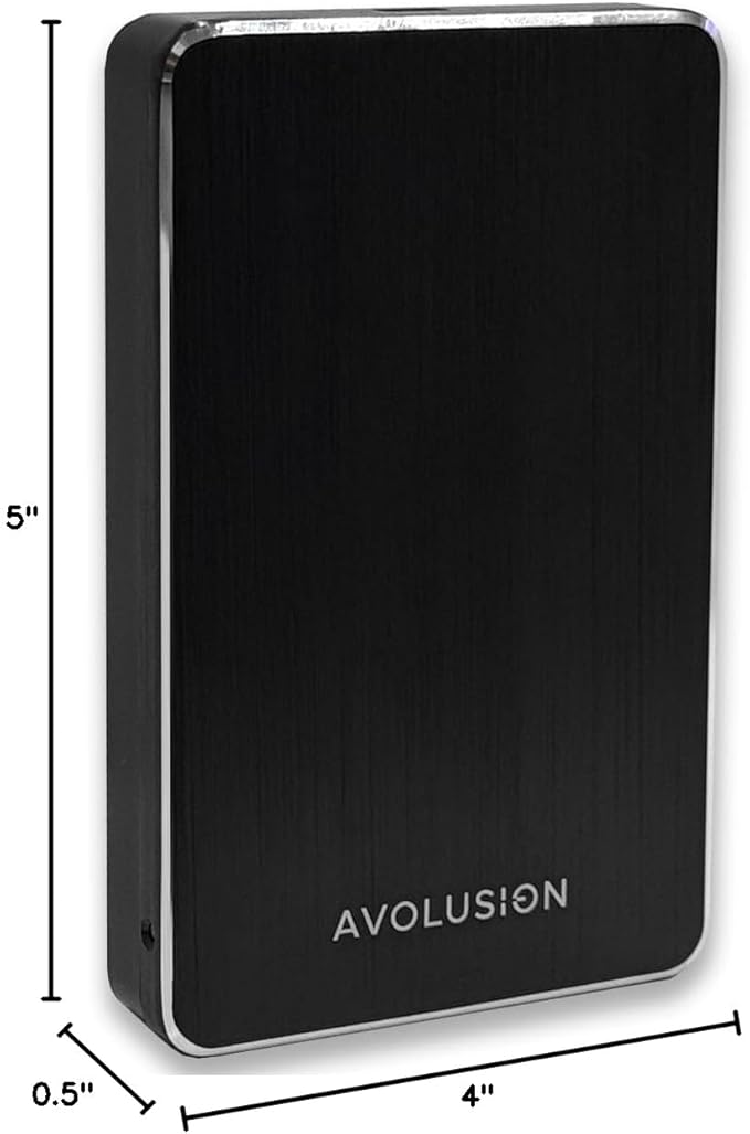 Avolusion M2 1TB USB 3.0 Portable External Gaming Hard Drive (for PS4 / PS5 Game Console or Windows Laptop/PC)
