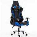 Ergonomic Racing Gaming Chair with Adjustable Recline and Height PU Leather Office Chair with Armrests Comfortable High-Back Swivel Computer Chair(Blue 119)