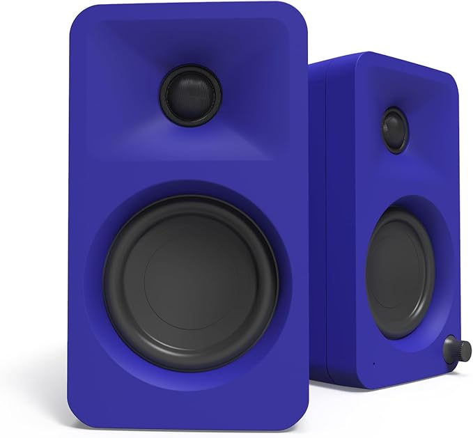 Kanto ORAML 100W Powered Reference Desktop Computer Speakers with Bluetooth 5.0 and USB-C Input | Bi-Amplified | 100 Hz Automatic Crossover | Reference Quality Sound | Pair | Purple