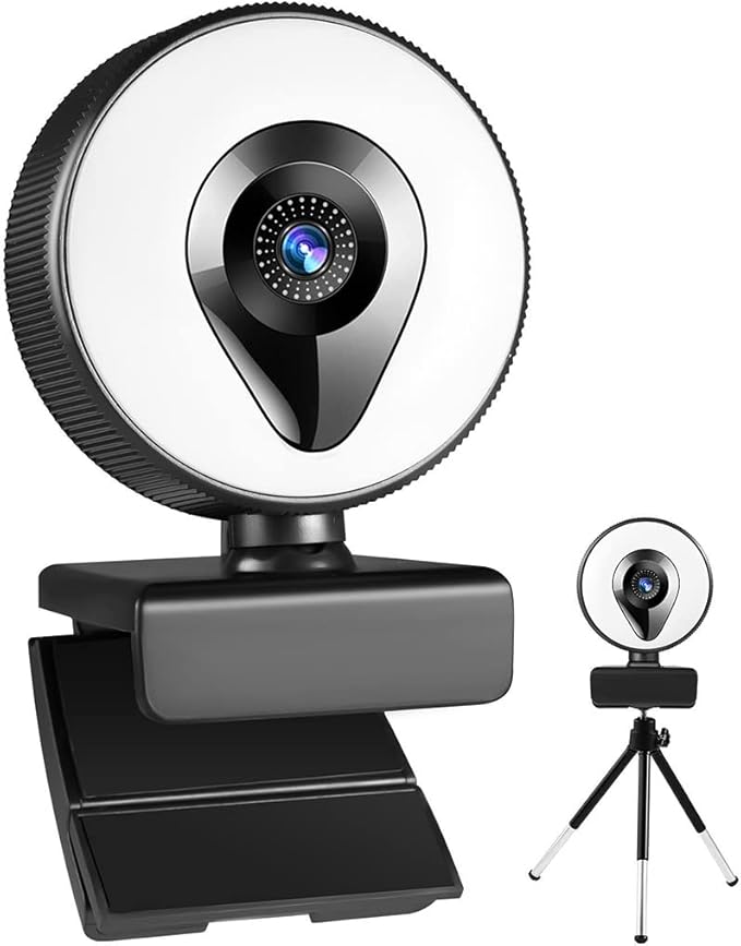 PC Computer 1080P 4K 2K AutoFocus Webcam Double Noise Reduction Microphone USB Auto Installation Camera Video Webcam with Microphone Lighting 4k