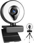 PC Computer 1080P 4K 2K AutoFocus Webcam Double Noise Reduction Microphone USB Auto Installation Camera Video Webcam with Microphone Lighting 4k