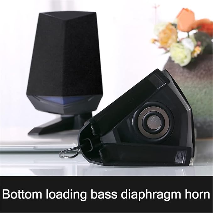 1 Pair Wired Computer Speakers USB AUX Bass Reinforcement PC Speaker for Laptop Desktop 6W 64mm Horn Audio Loudspeaker