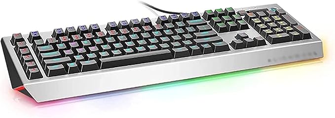 Mechanical Keyboard RGB Backlit Large Size USB Wired Mechanical Feeling Multimedia PC Gaming KeyboardOffice Keyboard for Windows PC Games
