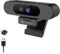 4K Webcam for PC Ultra HD Camera with Dual Microphones Fast Focus Auto Framing 92° Wide FOV Auto Light Correction 5X Zoom USB Webcam Plug and Play