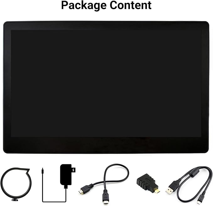 waveshare 11.6inch Capacitive Touch Screen LCD with Case Compatible with Raspberry Pi 4B/3B+/3A+/2B/B+/A+/Zero/Zero W/WH/Zero 2W CM3+/4 1920×1080 Resolution HDMI IPS Supports Jetson Nano/Windows