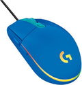 Logitech G203 Prodigy Wired Gaming Mouse 8000 DPI RGB Lightweight 6 Programmable Buttons On-Board Memory Compatible with PC/Mac - Blue