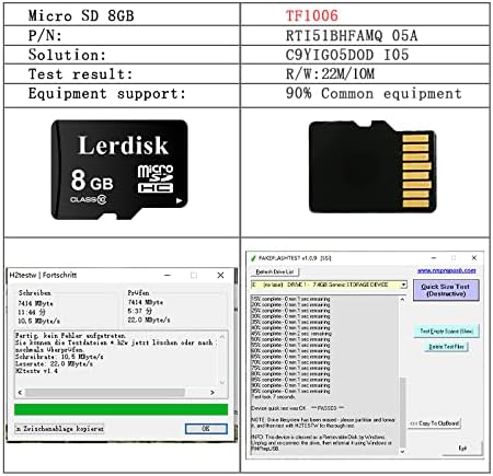 Factory Wholesale Micro SD Card 8GB U1 Pack of 10 in Bulk MicroSD with SD Adapter Produced by Authorized Licencee(8GB)
