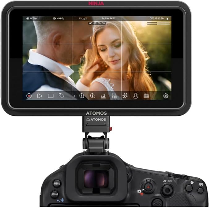 Atomos Ninja TX GO with Super-Bright 1500nit 5-Inch Touchscreen Display with Creator Kit for 5-inch Monitors (2 Items)