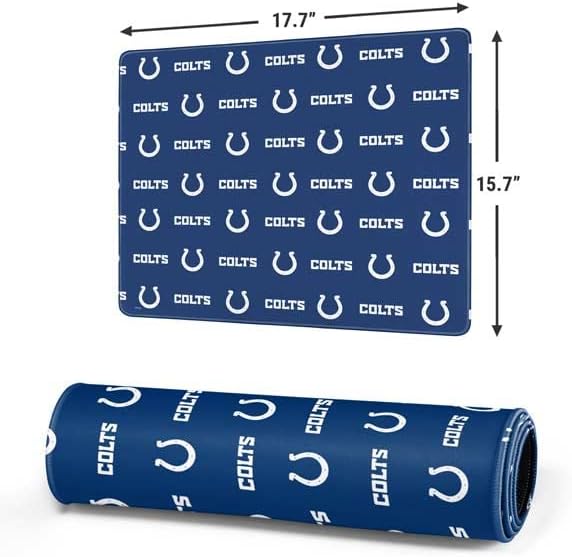Skinit Medium Gaming Mouse Pad - Officially Licensed NFL Indianapolis Colts Blitz Series Design with Stitched Edges Waterproof Non-Slip Rubber Base Desk Mat for Keyboard &amp Mouse