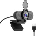 1080P Webcam with Privacy Cover &amp Noise-Cancelling Mic for Webinars