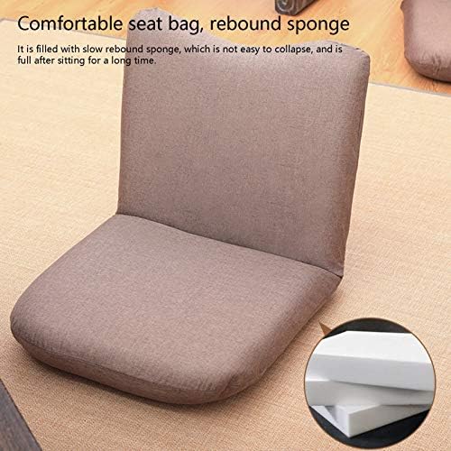 Floor Chair Floor Chair Meditation Chair Multi-Directional Adjustment Folding Floor Chair Removable and Washable Lazy Sofa for Bedroom Living Room (Color : Beige Size : Large)