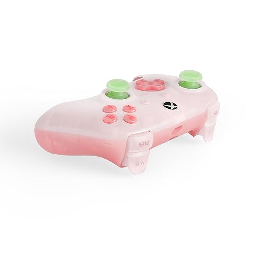 8BitDo Ultimate Mini Wired Controller for Xbox with RGB Lighting Fire Ring Hall Effect Joysticks and Triggers for Xbox Series X|S Xbox One Windows 10/11 - Officially Licensed (Translucent Pink)