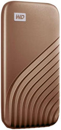 Western Digital 1TB My Passport SSD Portable External Solid State Drive Gold Sturdy and Blazing Fast Password Protection with Hardware Encryption - WDBAGF0010BGD-WESN