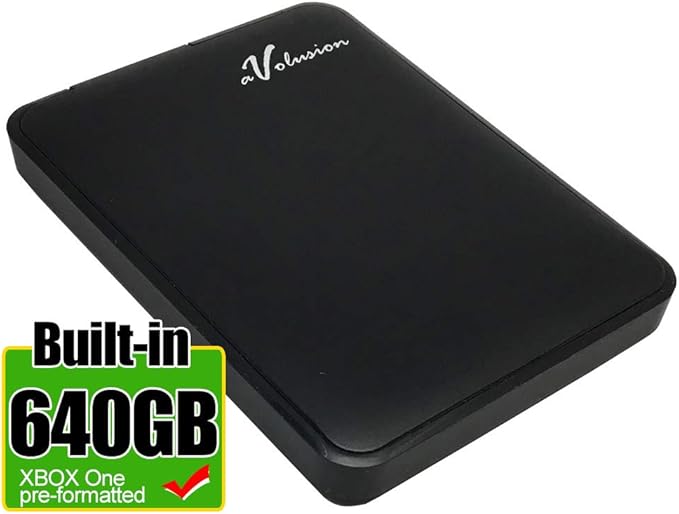 Avolusion 640GB USB 3.0 Portable External Gaming Hard Drive for Xbox One X - 2 Year Warranty