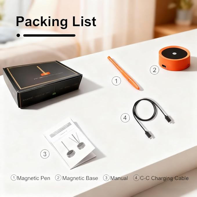 Htfoevrxs Magnetic Levitation Pen Ballpoint Pen with with Magnetic Dock Base USB3.0 Port 3-in-1 USB-C Hub &amp 1000Mbps Ethernet Business Gifts Birthday Gifts