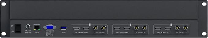 LILLIPUT RM-503S 3 X 5 inch Full HD 2RU Rack Mount Monitor 1920x1080 HDMI 2.0 3G-SDI Input and Output with Waveform and Vector Functions