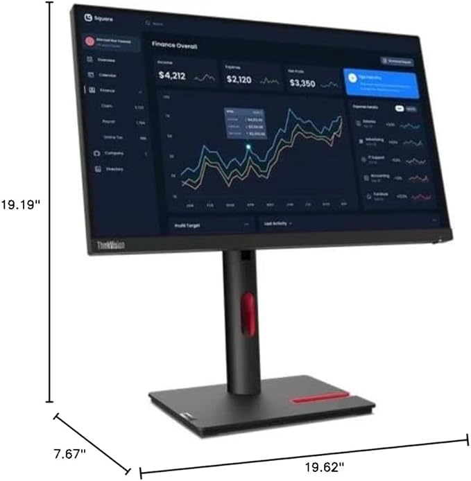 Lenovo ThinkVision T22i-30 21.5 Full HD WLED LCD Monitor - 16:9 - Raven Black